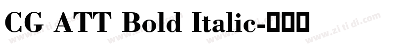 CG ATT Bold Italic字体转换